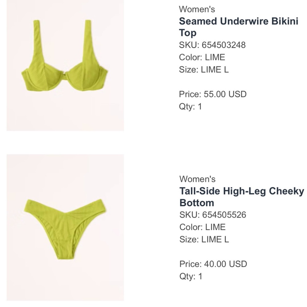 NWT Abercrombie & Fitch Bikini Set